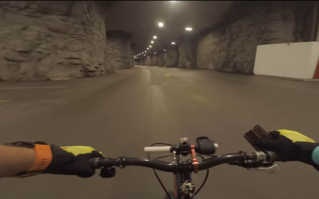 Watch: cycling to work through cavernous limestone mines turned into a business park