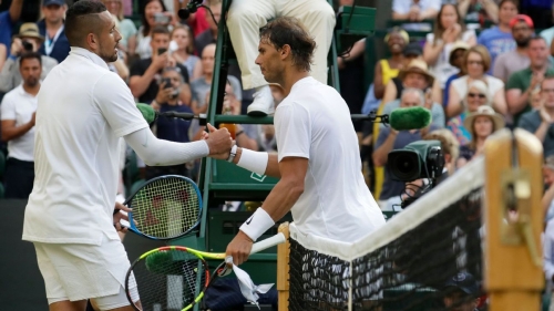 Kyrgios won’t apologize for aiming ball at Nadal