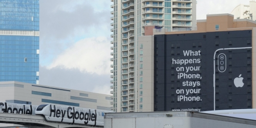Apple trolled Google again by erecting a giant billboard next to its controversial data-hungry smart neighborhood