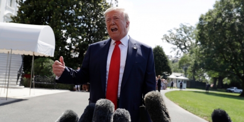 Trump blamed his confusing reference to airports being seized during the Revolutionary War on a teleprompter failure
