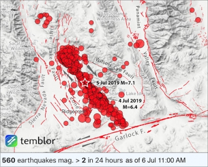 M 7.1 SoCal earthquake triggers aftershocks up to 100 mi away: What’s next? | Temblor.net