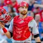 Angels’ Lucroy carted off after collision at plate
