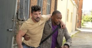 Watch Anthony Mackie and Frank Grillo in clip from Netflix’s action-thriller Point Blank