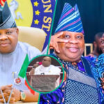 “Davido got it from him”: Video of Governor Ademola Adeleke leading praise and worship stirs reactions