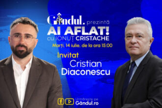 „Ai Aflat! cu Ionuț Cristache” începe marți, 14 iulie, de la ora 15.00, live pe Gândul. Invitat: Cristian Diaconescu