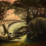 This dinosaur fossil captures the final moments of a T. rex attack