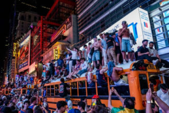 Chaos unfolds in New York City after Knicks win first NBA championship in decades