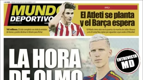 Dani Olmo, Rodri y Laporte, protagonistas de las portadas deportivas de hoy
