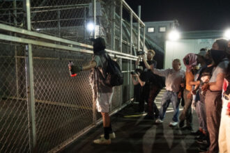 Anti-ICE protesters clash with agents outside New Jersey detention center as Gov Sherrill denied entry