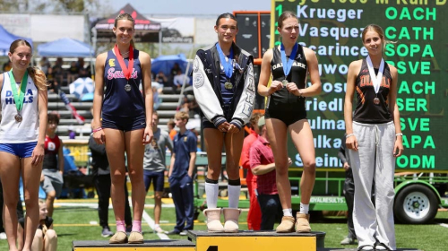 California championship track meet forces trans athlete to share top podium spot with biological female