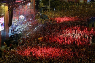 Millions Celebrate As Spain Parade World Cup Trophy Through Madrid