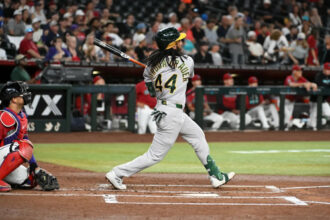 Joshua Kuroda-Grauer hits his first career home run for Athletics