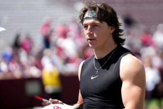 Where does John Mateer rank in starting QB tier list by The Athletic?