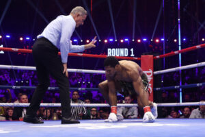 Anthony Joshua vs Kristian Prenga result: AJ dropped twice in dramatic comeback before KO sets up Tyson Fury super-fight