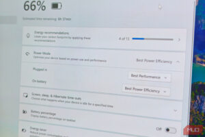My laptop was plugged in, but Windows was still holding it back until I switched this setting