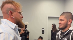 Jake Paul mocks Khabib Nurmagomedov in first meeting since callout for crossover fight