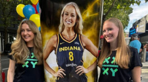 Sophie Cunningham rally rocks WNBA game as ‘save women’s sports’ activists face counterprotest