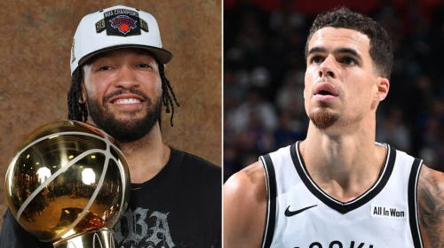 Jalen Brunson’s Knicks status on full display as he walks in venue with wife while Nets star checks guest list