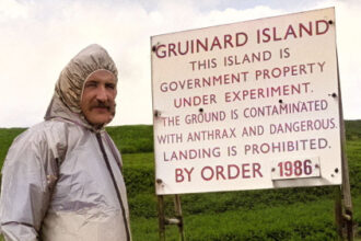 During WWII, England poisoned sheep with anthrax on an idyllic Scottish island