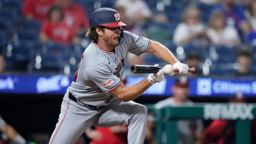 Nationals’ pitcher Mikolas lays down RBI bunt single