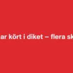 Buss har kört i diket – minst fyra skadade