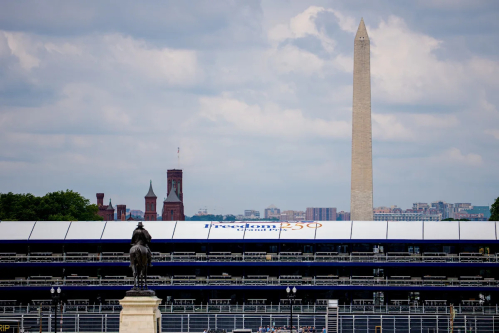 A camera on the Washington Monument?!? . going all-out for IndyCar Freedom 250