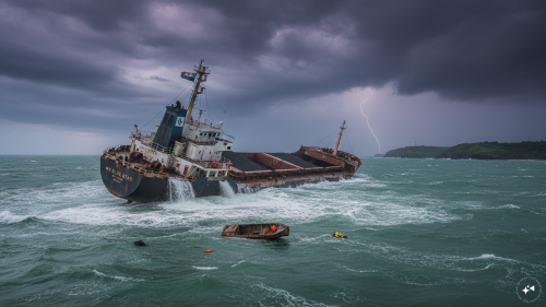 Panama-flagged bulk carrier sinks in Bay of Bengal off Odisha; 24 crew onboard, 2 rescued