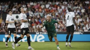 0-1: Pablo García lanza al Betis y desencadena otro enfado de Mestalla