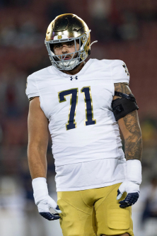A surprise starter could be emerging on Notre Dame’s offensive line