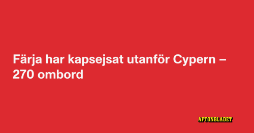 Färja har kapsejsat utanför Cypern