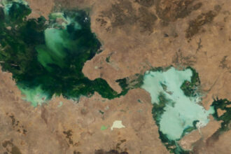 Ghostly green lakes merge in Australian outback after 2 years of heavy rain — Earth from space