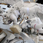 Two astronauts replace ISS camera and docking aid on 6th-ever all-female spacewalk (video)