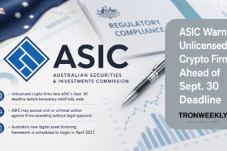 ASIC Warns Unlicenced Crypto Firms Ahead of Sept. 30 Deadline
