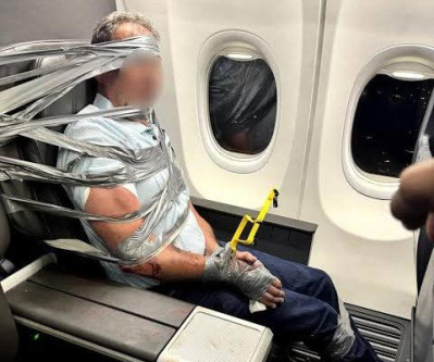 American Airlines passenger duct-taped to seat after violence mid-air