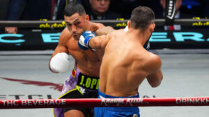 Jai Opetaia scores brutal knockout of Noel Mikaelian to cruiserweight titles, calls out David Benavidez