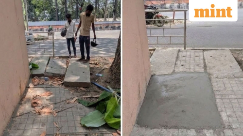 Bengaluru CEO fixes broken footpath for  ₹2,700 after lack of action from BBMP; sparks debate on ‘DIY governance’