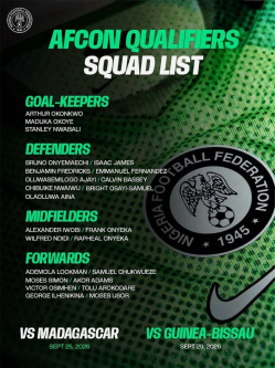 Chelle Names Separate Squads For Super Eagles’ AFCON Qualifiers, Russia Friendly