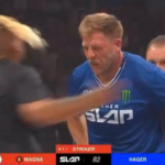 Watch blood pour from ex-WWE star Jake Hager’s eye as he suffers grim injury in Power Slap loss