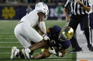 MSU football comes up short in second half, loses at Notre Dame