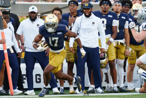 Ex-Spartan star wears Blue & Gold as Notre Dame son faces alma mater