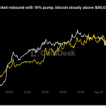 Dogecoin leads market rebound with 15% pump, bitcoin steady above $85,000