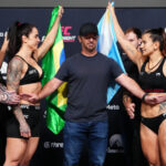Watch as UFC Vegas 121 fighter throws money and condoms at OnlyFans star opponent