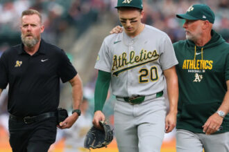 A’s infielder Zack Gelof sues Detroit Tigers over knee injury