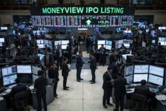 Moneyview shares debut with 62% premium at ₹55 on NSE
