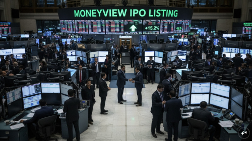 Moneyview shares debut with 62% premium at ₹55 on NSE